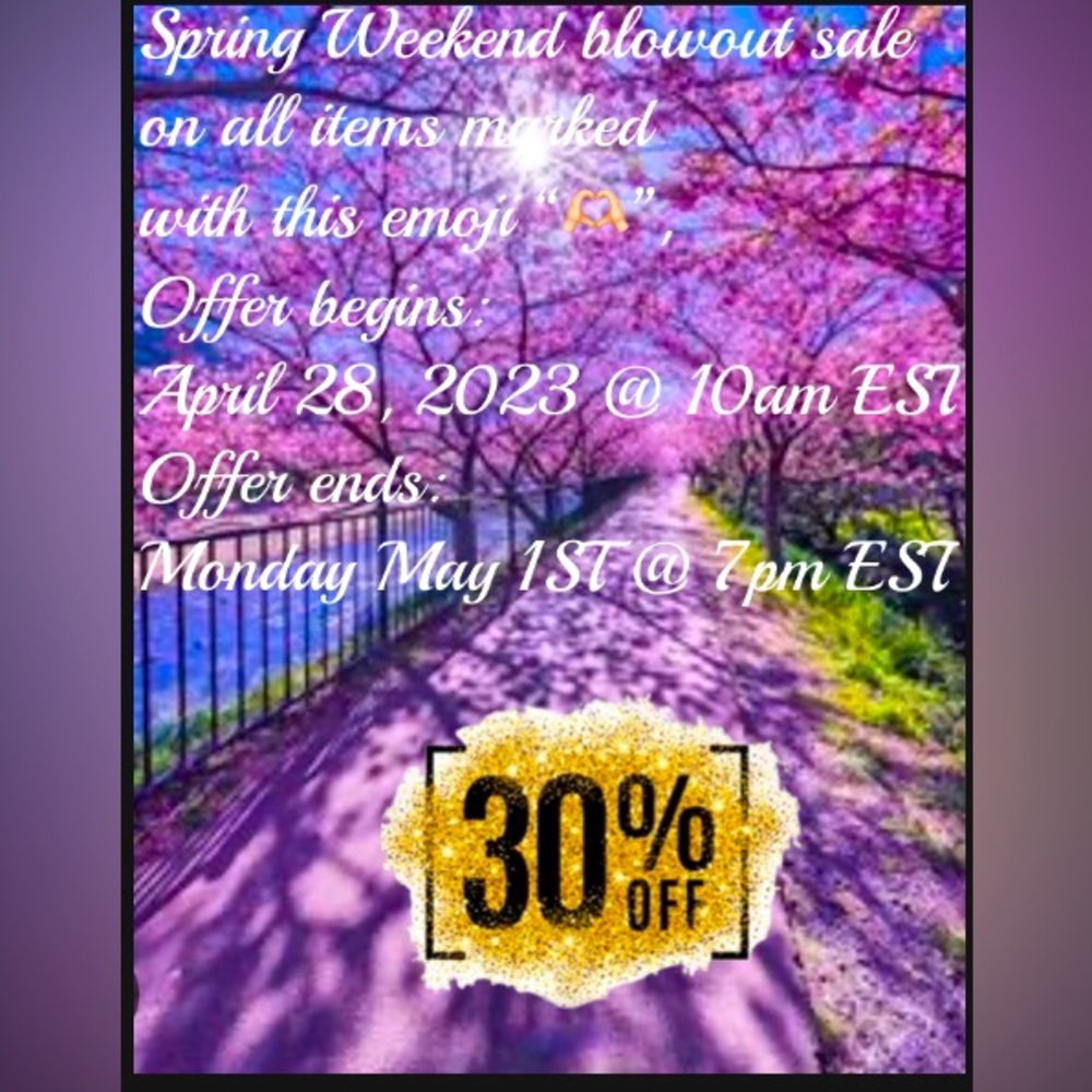 Weekend Spring Sale & Get out of Winter / End of Winter Now !!